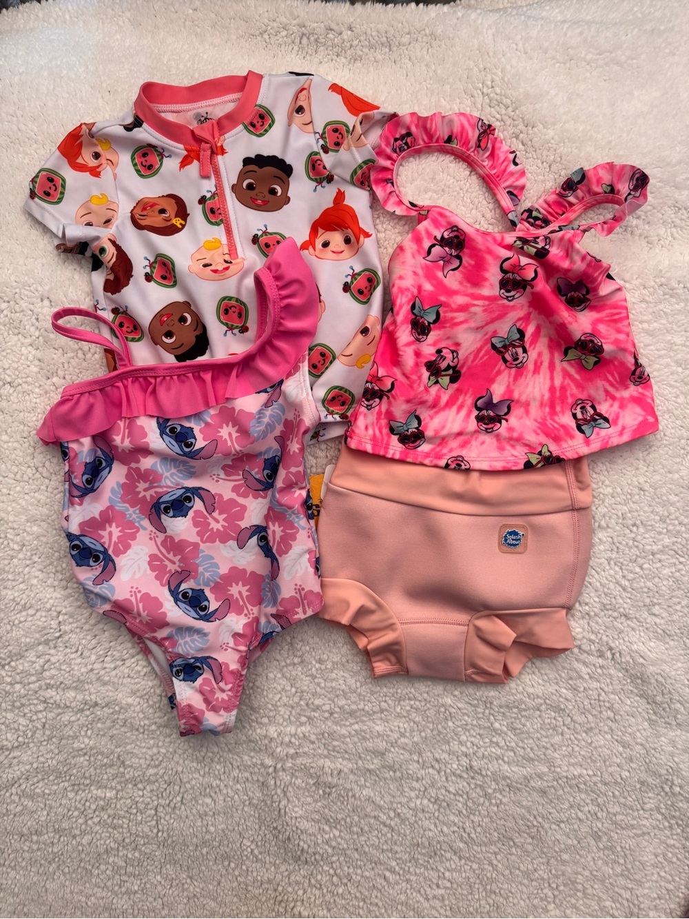 Toddler Pink Mix Swim Set - Characters & Floral Prints
